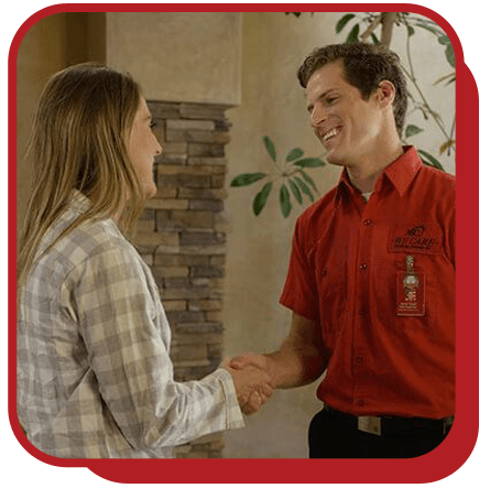 technican dealing with a customer in Southern California