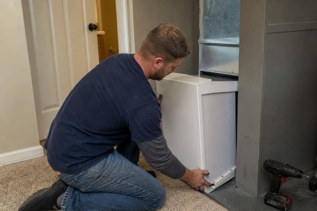 whole-home air purifier working with an HVAC system